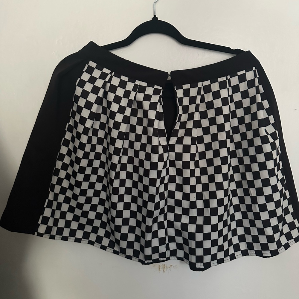 Black and White Checkered Skirt